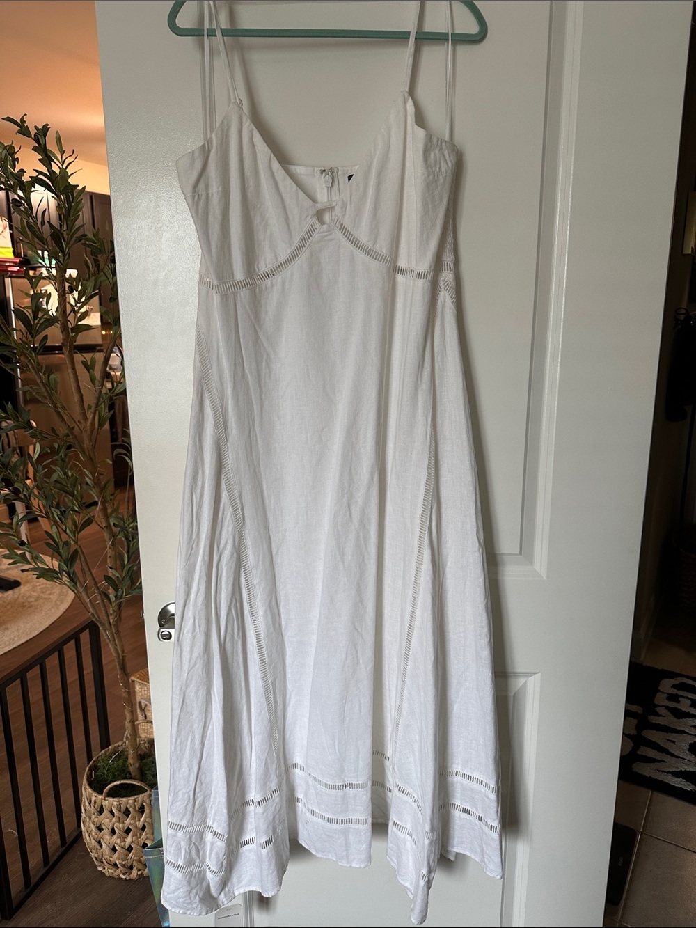 Abercrombie & Fitch White Eyelet Trim Sundress